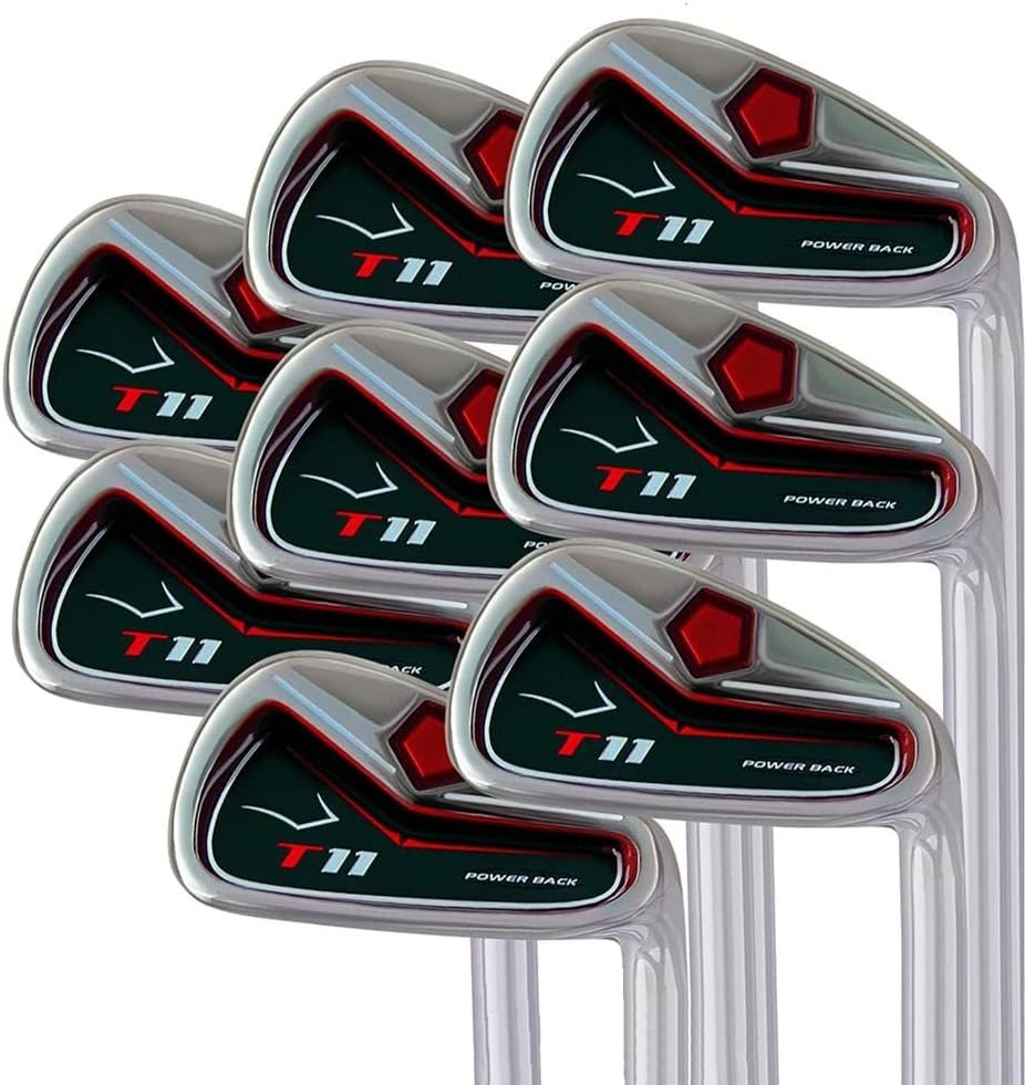 T11 Power Back Tall Iron Set 4-SW Custom Made Golf Clubs Right Hand Regular R Flex Steel Shafts MIDSIZE Grips +1″ Longer Men’s Standard Irons
