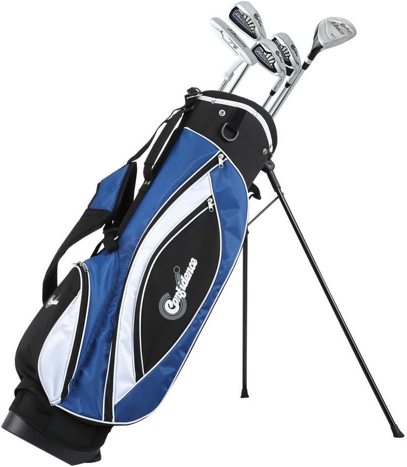 Confidence Golf Mens Power V3 Club Set and Stand Bag, Left Hand