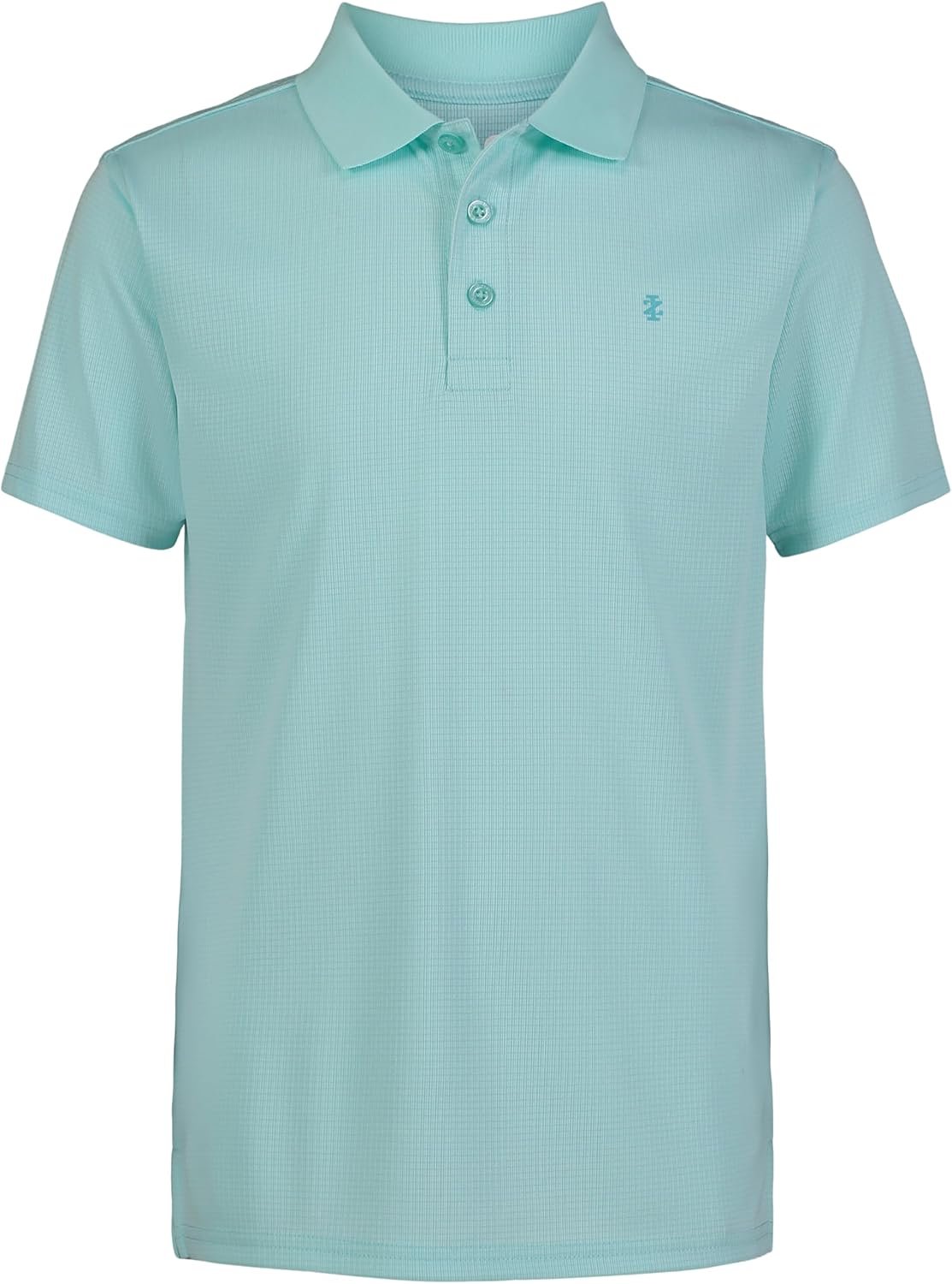 Izod Boys’ Performance Golf Grid Short Sleeve Stretch Collared Polo Shirt