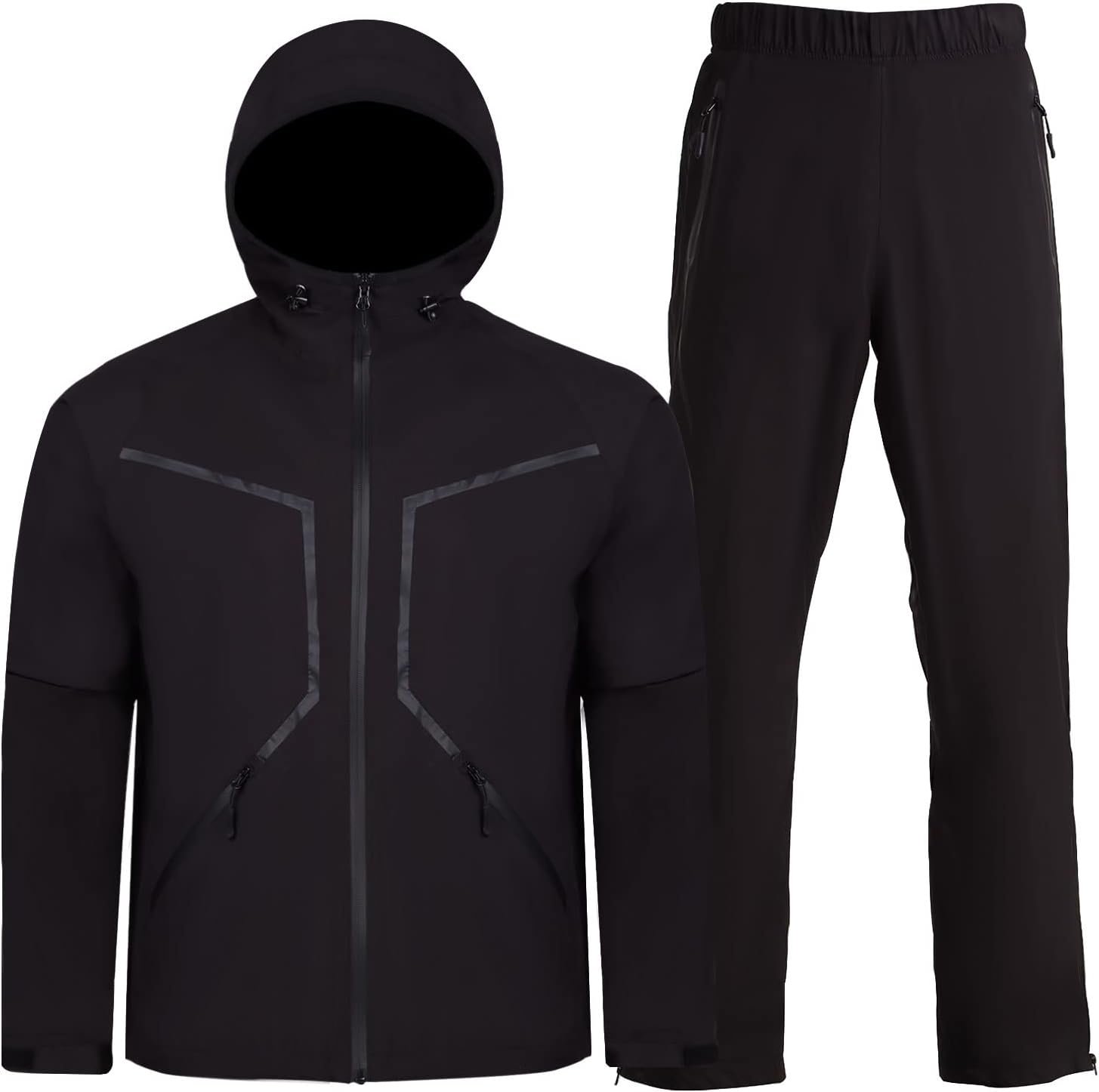 K.E.J. Golf Rain Jacket Waterproof Rain Suits for Men Performance Golf Rain Gear Lightweight Jacket and Pants for All Sports