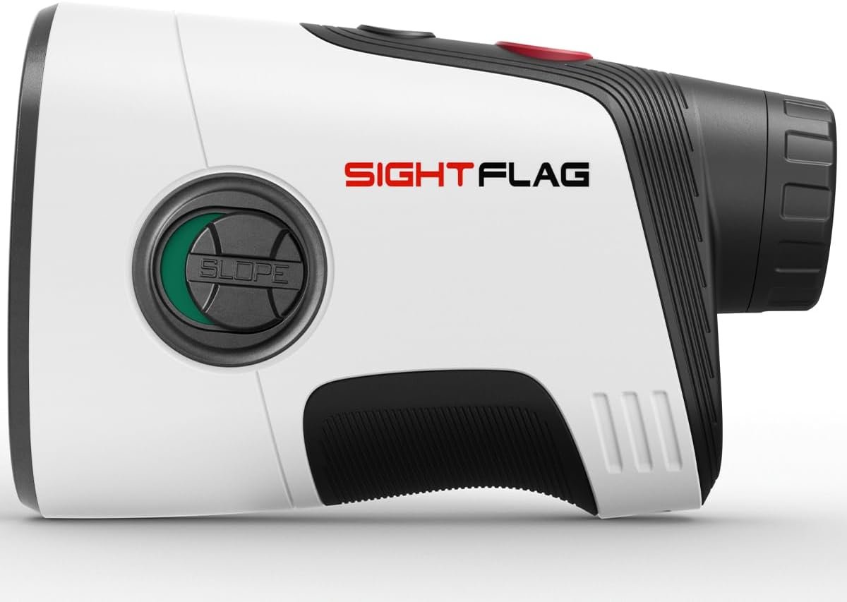 GF2 Golf Rangefinder with Slope, 1300 Yards Laser Range Finder, 7.5X Magnification, Flag Pole Locking Vibration 0.3 Yard Accuracy, Rechargeable Magnetic Golf Accessories Gift for Men Women