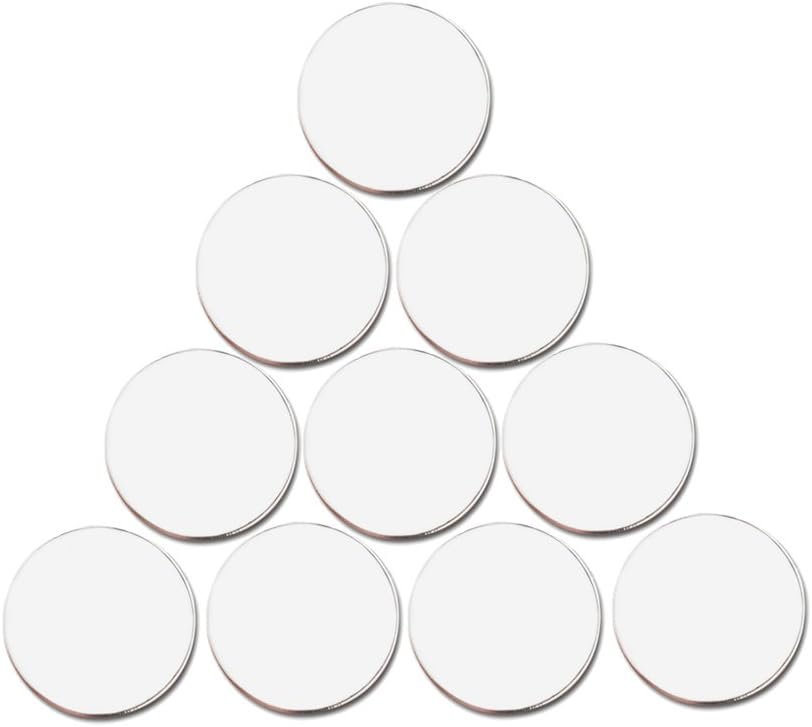 Blank Golf Ball Marker in 24mm, Suit for Custom Printing, Pack of 10 (White)