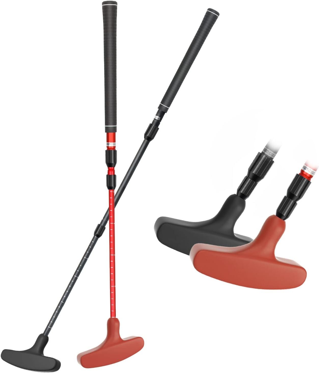 2 Pack Mini Golf Putters with Adjustable Aluminum Alloy Shaft for Men & Women, Two-Way Right or Left Handed, Junior Golf Putters with Premium Grip