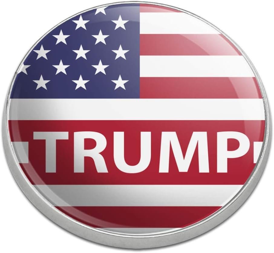 GRAPHICS & MORE President Trump American Flag Golfing Premium Metal Golf Ball Marker
