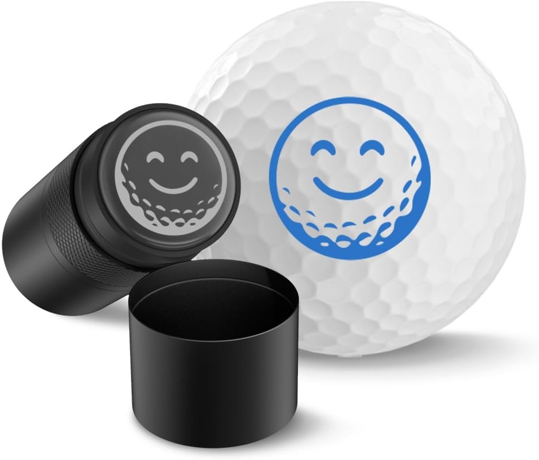 Monogram Initial Self-Inking Marker Golf Ball Stamp Personalized Quick Dry Permanent Ink Reusable Golf Ball Marker to Identify Balls Ideal Golfer Gift