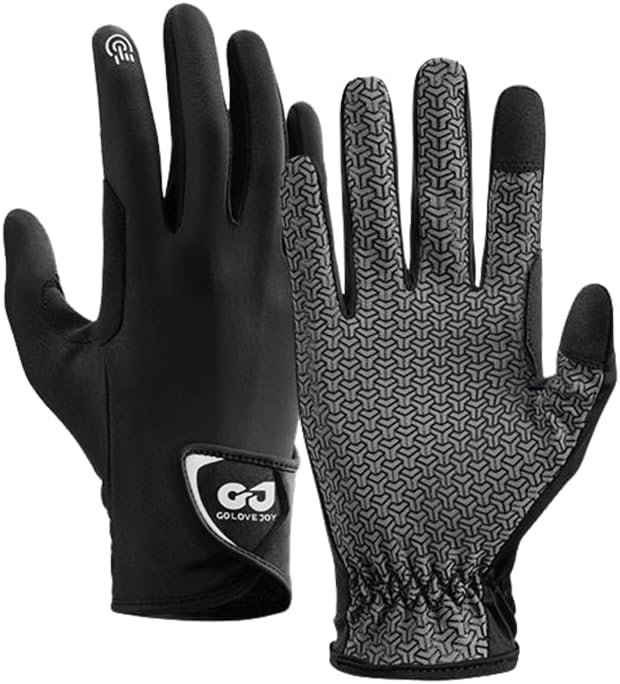 SUJAYU A Pair Touchscreen Golf Gloves Men Golf Gloves Women, Silicone Anti-Slip Mens Golf Rain Gloves Left and Right Hand Golf Glove, Beathable Lightweight Sport Gloves Horse Riding Gloves