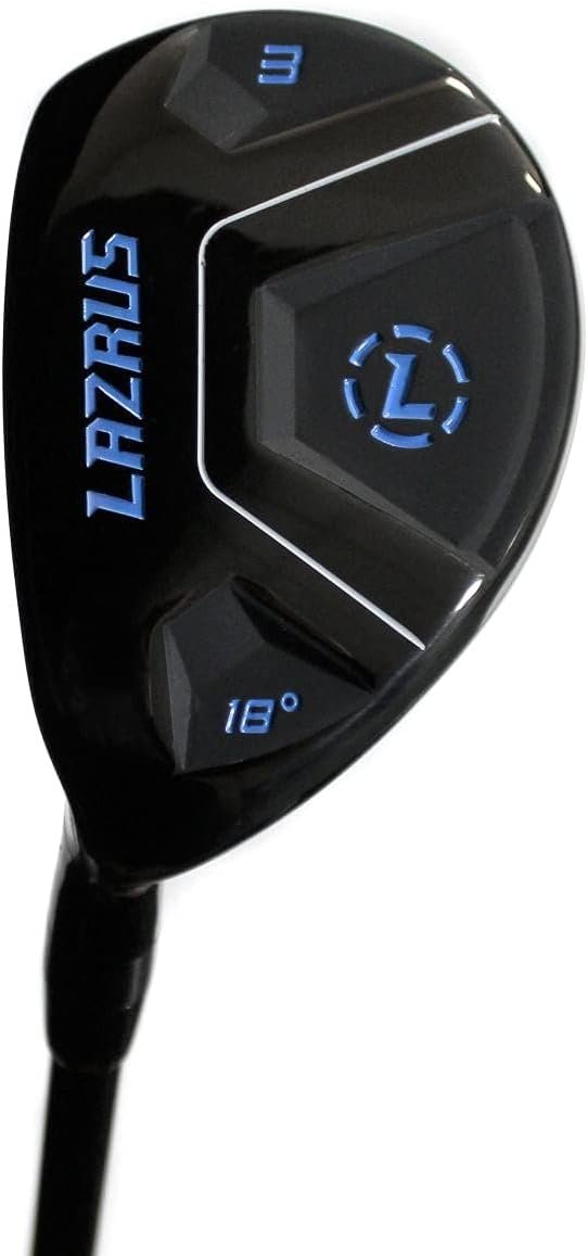 LAZRUS GOLF Premium Hybrid Golf Clubs for Men – 2,3,4,5,6,7,8,9,PW Right Hand & Left Hand Single Club, Graphite Shafts, Regular Flex