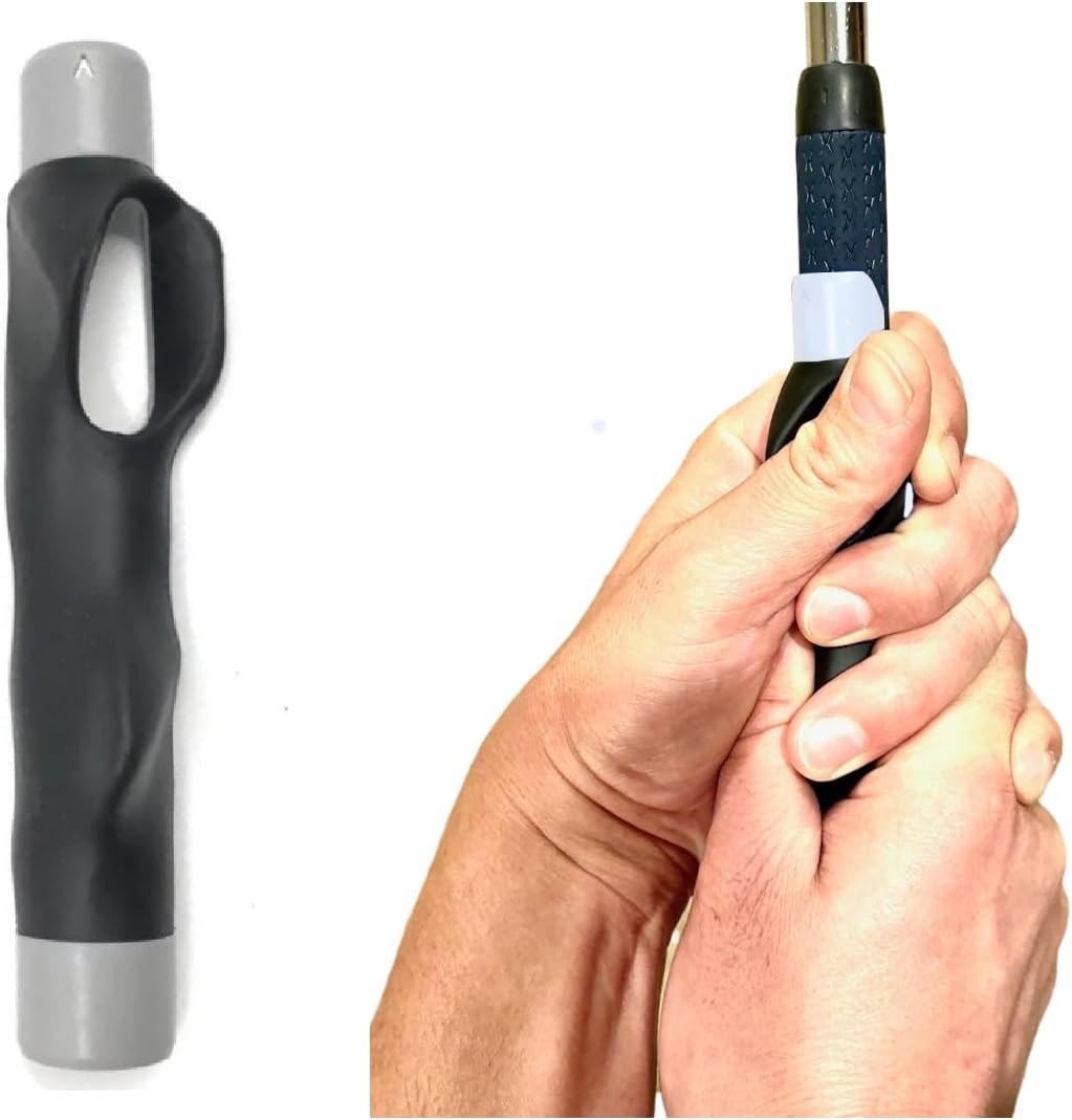 Left or Right Handed Golf Grip Trainer – Golf Swing Aid Club Attachment to Correct Hand Placement