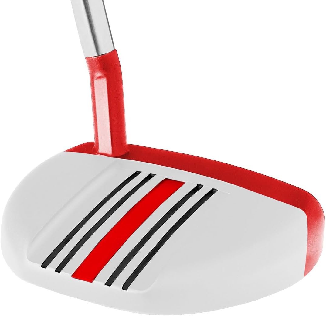 Orlimar Golf F6 Mallet Putter, Right Handed, 35 Inch, White, Half Offset Slant Neck with Midsize Grip and Headcover