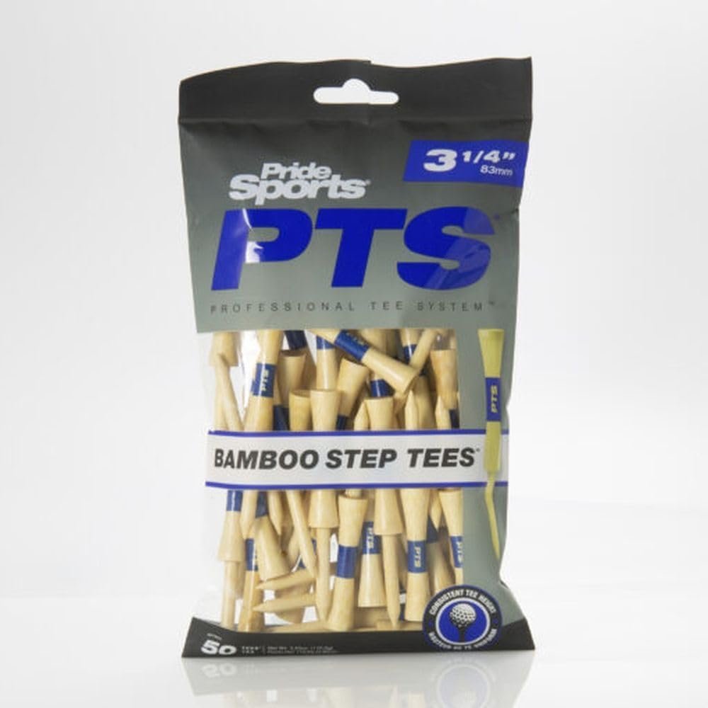 Pride Sports Professional Tee System Step Tees (3 1/4″, Bamboo, 50pk)