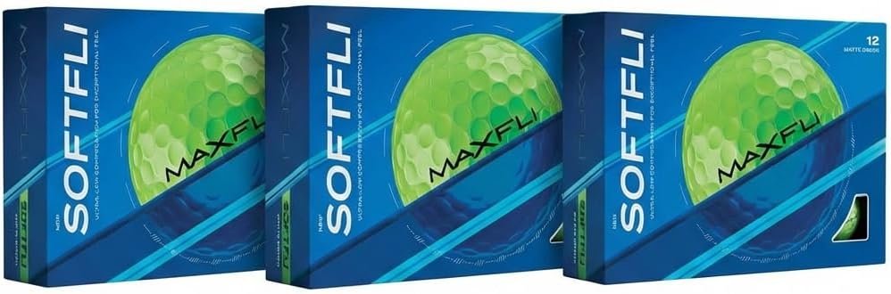 Maxfli SoftFli Golf Balls – 36-Pack Matte Green | Soft Feel Low Compression Golf Balls for Distance & Control | Durable Ionomer Cover | Ideal for Beginners & Recreational Golfers