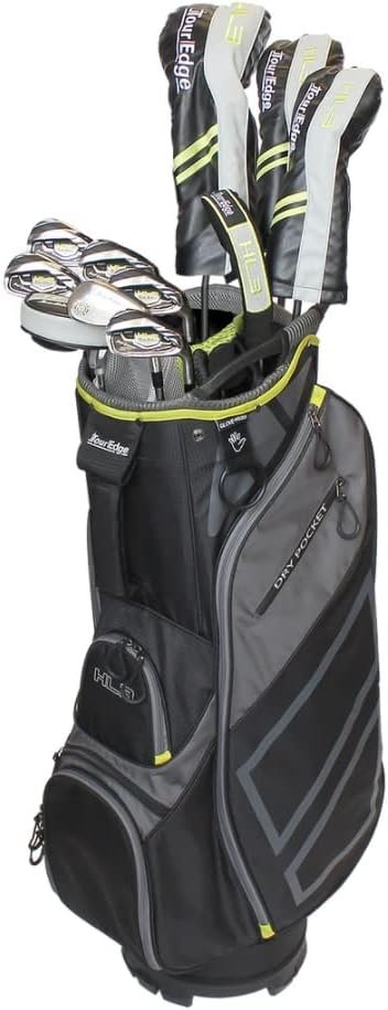 Tour Edge HL3 to-Go Mens Complete Golf Set Senior-Graphite-RH, Black/Grey/Green (HKSRGA10.B)