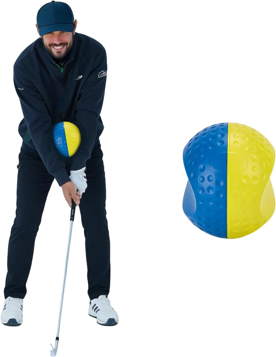 Golf Training Aid Ball, Golf Training Ball Between arms Optimize Impact Accuracy and Swing, Fix Slicing, Scooping & Chicken Wing, Make Training efficient Golf Swing Trainer