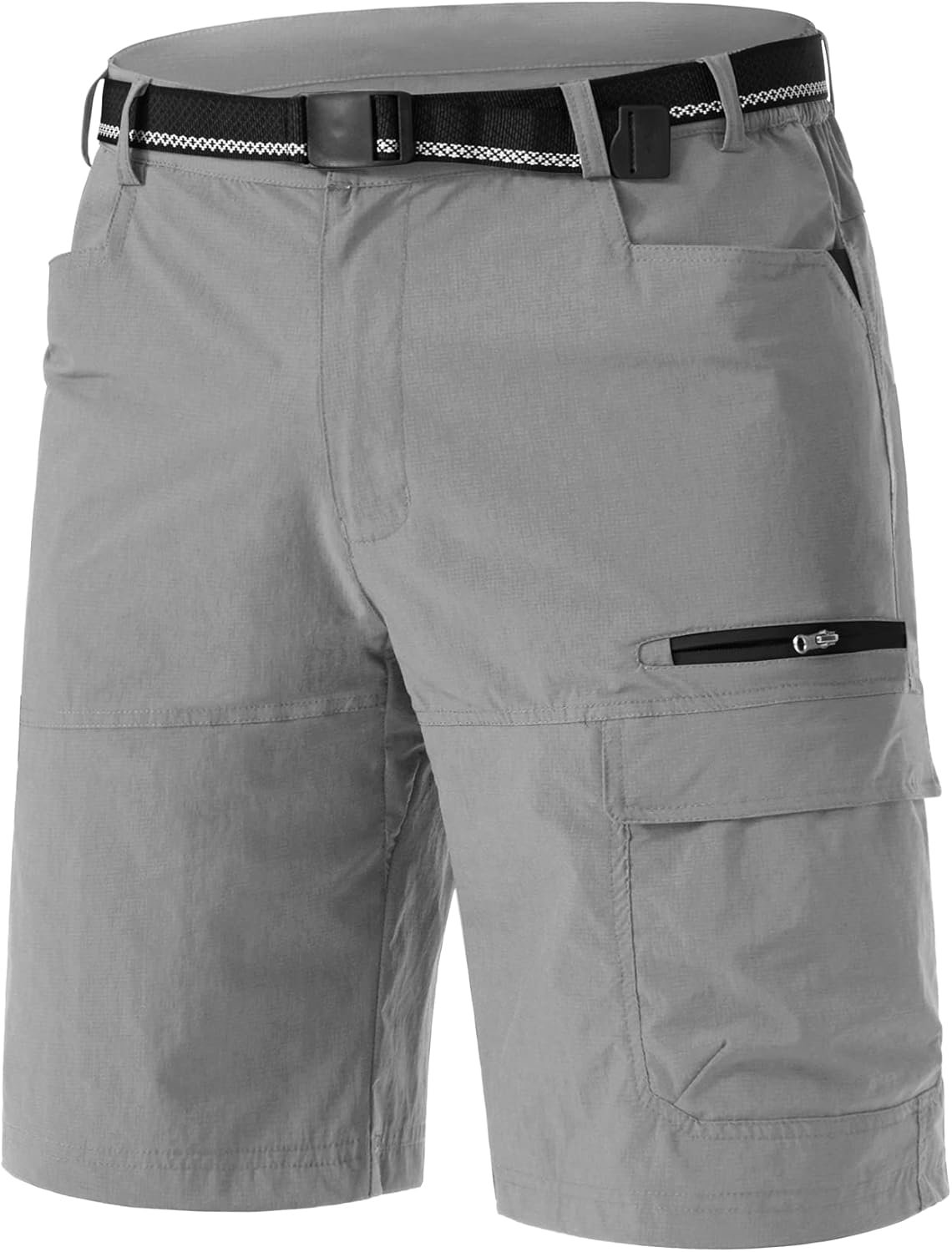 TACVASEN Men’s Summer Outdoor Shorts Quick Dry Water Resistant Cargo Casual Golf Work Hiking Shorts (NO Belt)