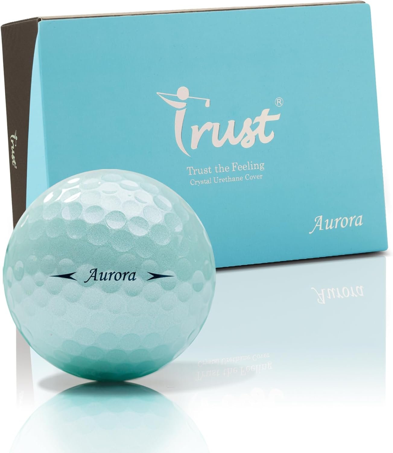 Trust Golf Balls – Aurora & Rosa Crystal Urethane Series | Eye-Catching & Easy to Spot | Maximum Distance, Soft Feel, Straight Flight, & Greenside Control | Blue, Orange, Pink, Yellow | 12 or 48 Balls