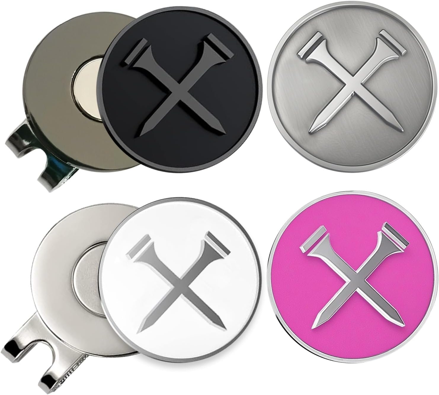 Adhere Golf Ball Markers Personlized Logo Enamel with A Strong Magnetic Hat Clips A Premium Golf Gifts for Golfer