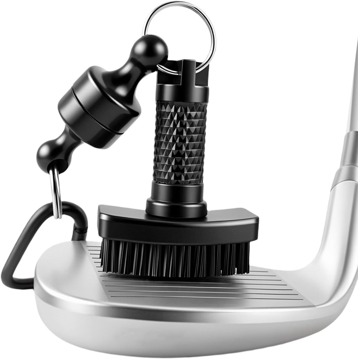 Mini Golf Club Brush, Magnetic Quick-Release Groove Cleaner, Durable Nylon Bristles, Portable Golf Bag Accessory for Outdoor & Travel