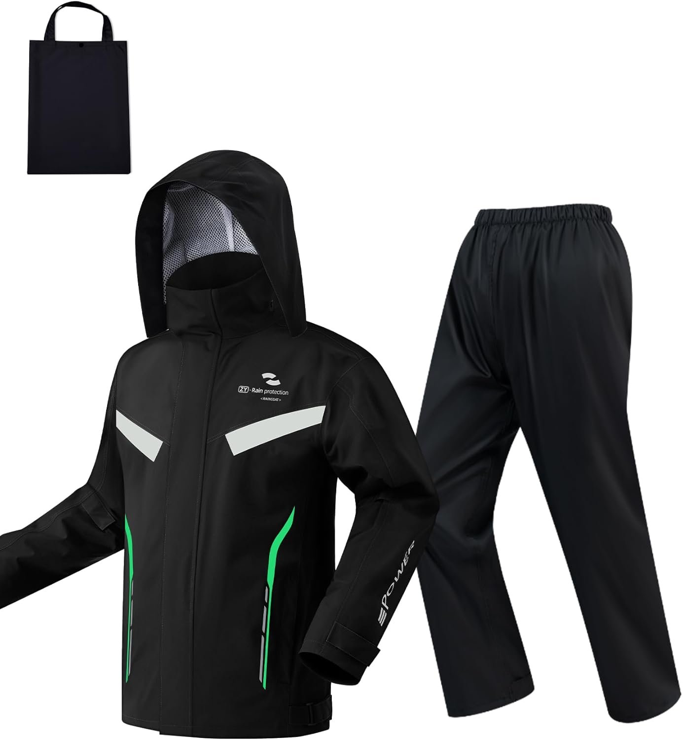 Rain Suits for Men Waterproof Lightweight Packable Outdoor Breathable Raincoat with Hood for Fishing Cycling
