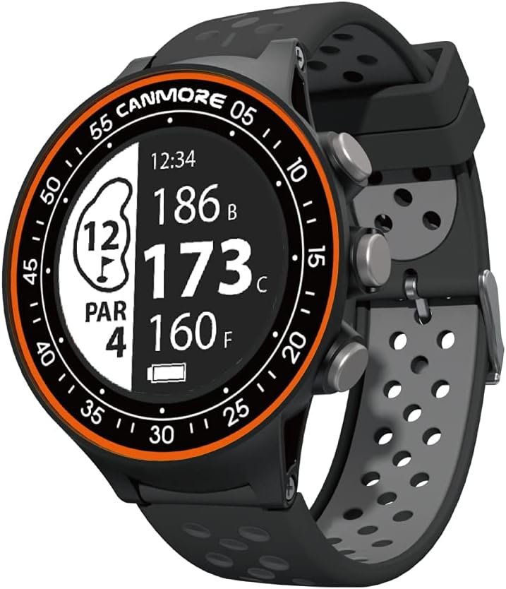 CANMORE TW410G GPS Golf Watch with Step Tracking (Orange)- 41,000+ Free Worldwide Golf Courses Preloaded – Minimalist & User Friendly