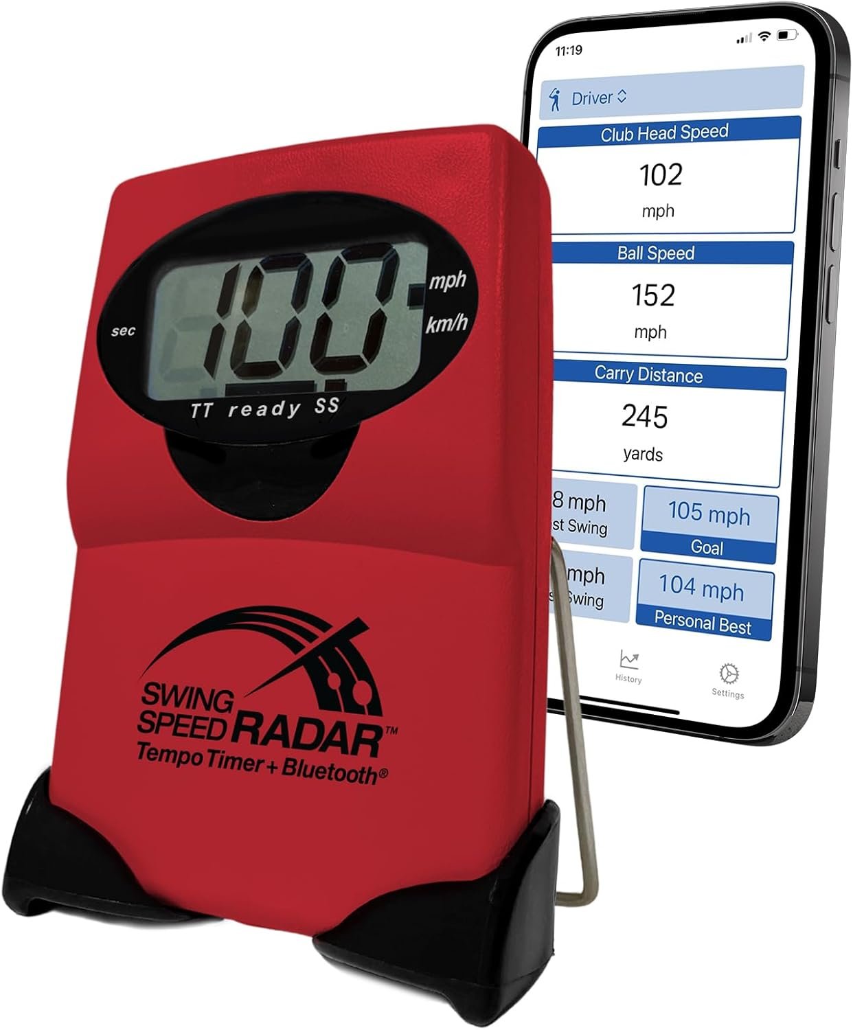 swing speed radar by Sports Sensors | Golf Launch Monitor & Swing Speed Monitor for Clubhead Training | Accurate, Portable, and Essential for Distance Gains