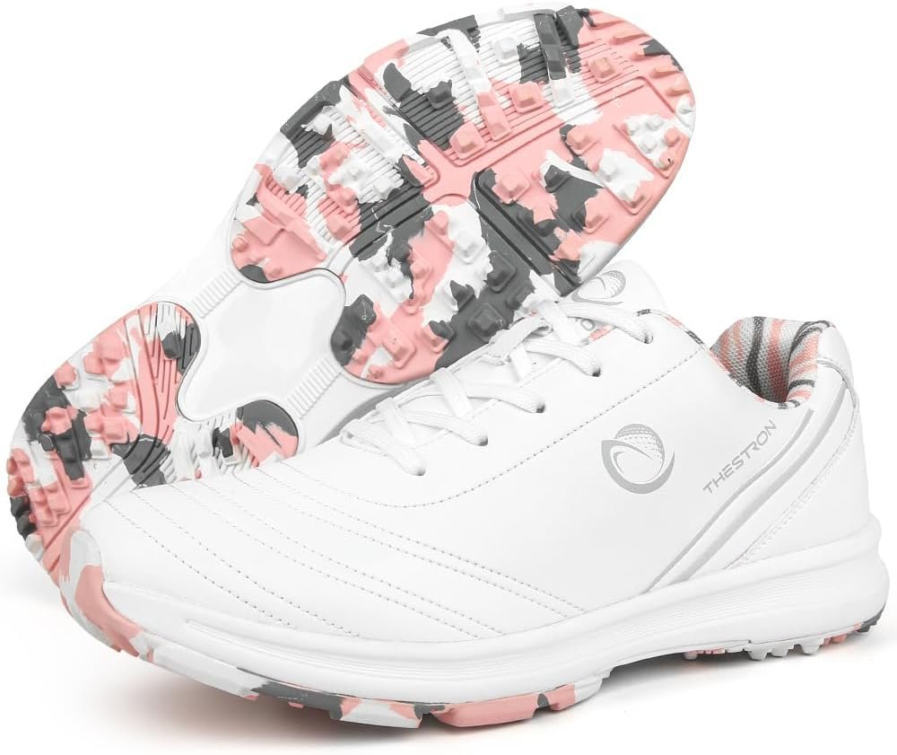 THESTRON Women’s Professional Golf Shoes Female Golf Walking Sneakers Ladies Spikeless Golf Shoes Golf Training Sneakers for Women Girls