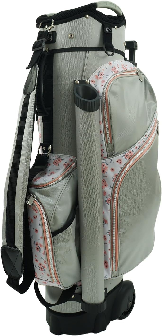 RJ Sports Carter 14 Way Divider Top Transport Golf Cart Bag with Wheels/Handle – Men and Women Wheel Golf Bag