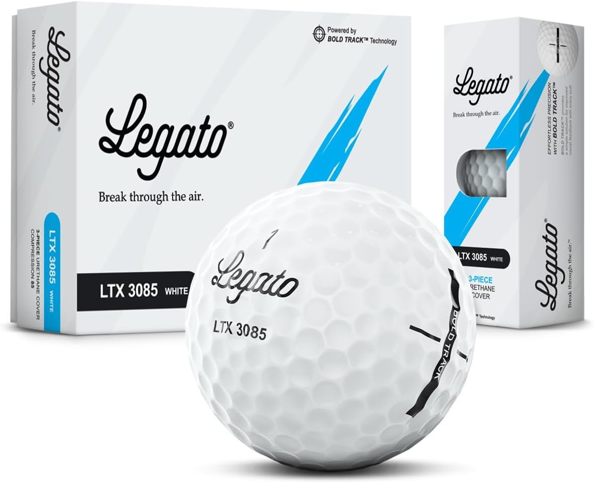Legato Golf Balls LTX3085 | Maximized Distance with Soft Feel | 3 Piece | Urethane Cover | 85 Compression