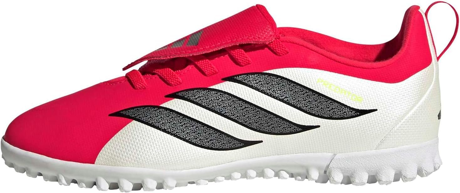 adidas Unisex-Child Club Predator Fold-Over Tongue Elastic Lace Turf
