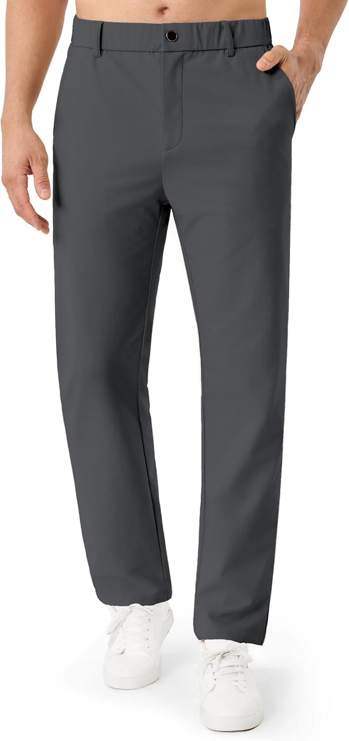 Men’s Golf Pants 30″/32″/34″ | Waterproof, Stretch, Quick Dry, Elastic Waistband with Pockets