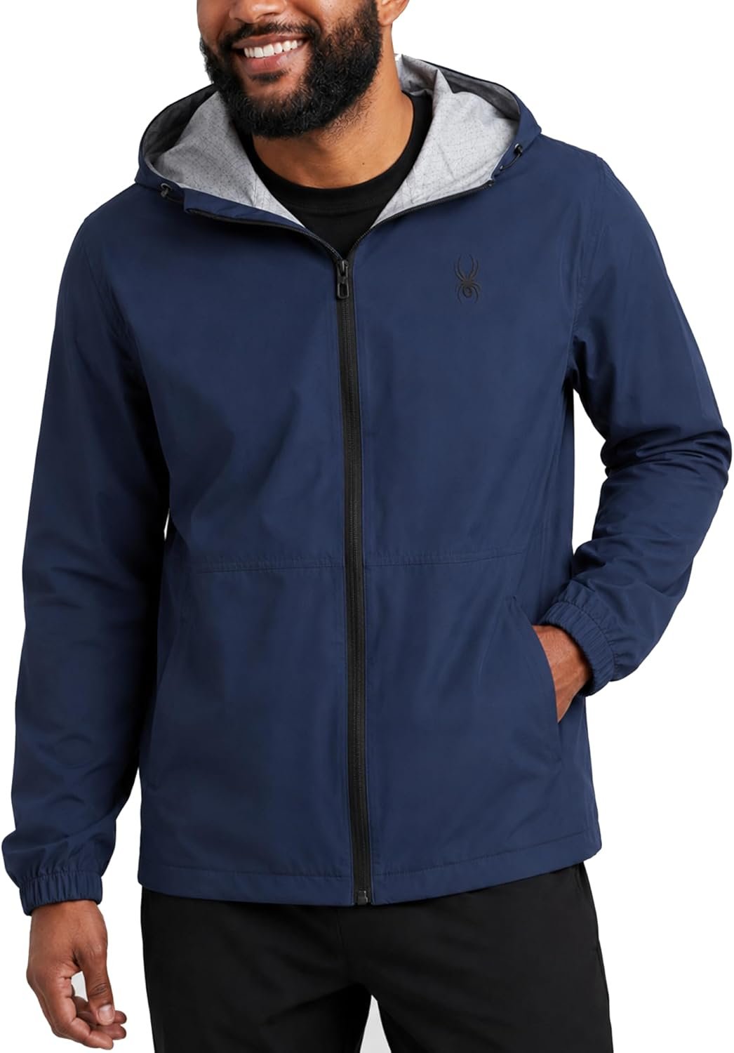 Spyder Mens Rain Jacket – Waterproof Lightweight Hooded Windbreaker, Outerwear Jacket for Golf, Hiking and Outdoor (S-XL)