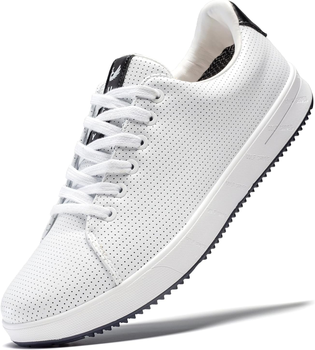 Men’s Golf Shoes Professional Spikeless Leather Sneakers Non Slip Low Top Lightweight Comfort Travel Walking Shoes