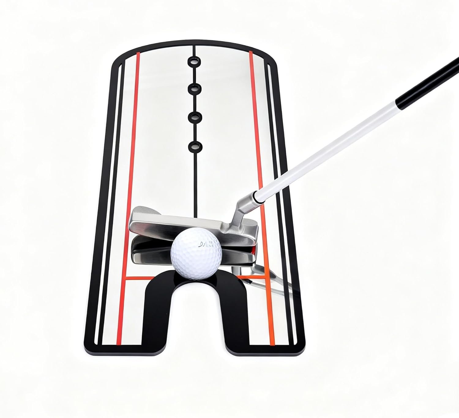Golf Putting Mirror – Alignment Training Aid with Laser-Engraved Lines for Eye, Ball & Putter Alignment, Portable Putting Practice Tool for Indoor/Outdoor Use | Fit for All Golfers