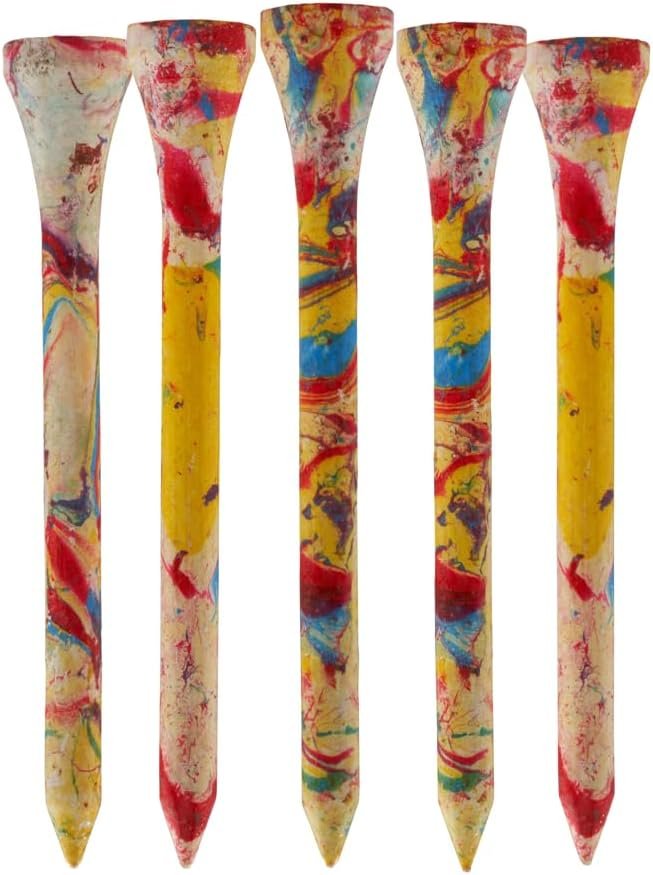 TH Golf Bamboo Golf Tees 70mm | Pack of 50 & 100 | Multiple Colour Options | Premium Durable Bamboo Golf Tees