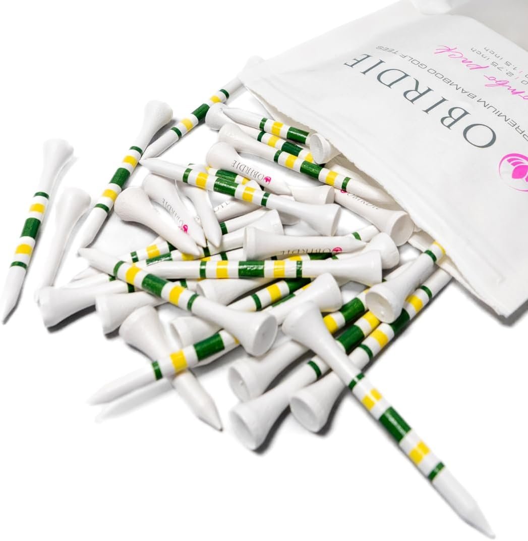 Bamboo Golf Tees | Combo Pack of 50 | 2.75 & 1.5 Inch Golf Tees | Premium Golf Tees | Eco-Friendly, Durable & Strong | Womens Golf Tees | Golf Tees 2 3/4 | Golf Tees Bulk | Golf Accessories for Women
