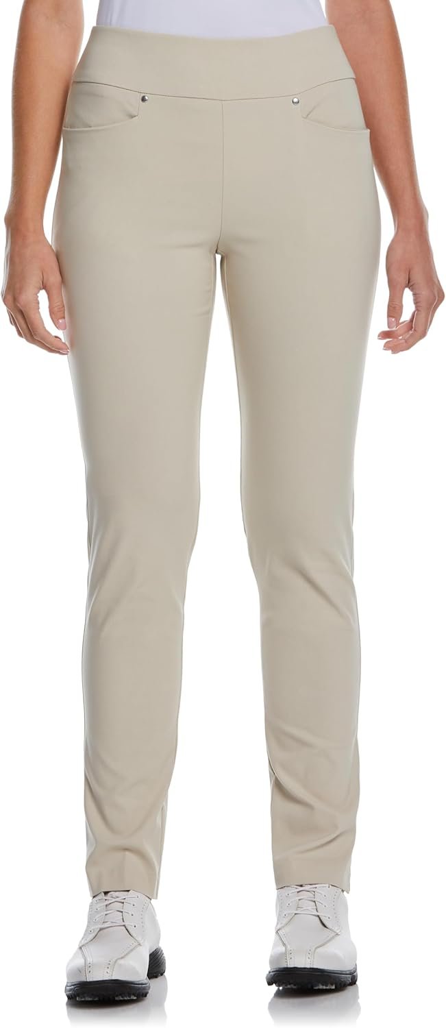PGA Tour Women’s Stretch Golf Pants with Pull-on Waist, 31″ & 32″ Inseams, Tummy Control, Moisture-Wicking, Sun Protection