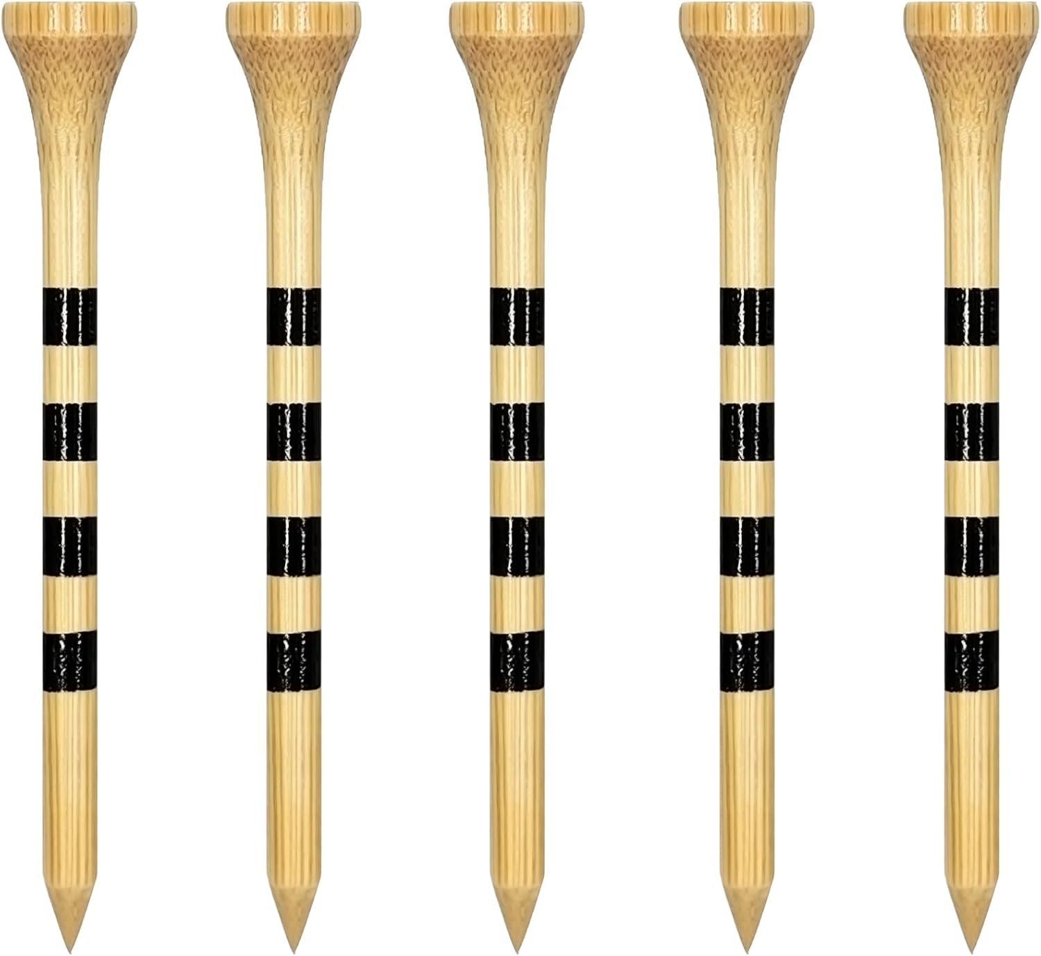 Wooden Golf Tees 3-1/4″, 2-3/4″, 2-1/8″, 1-1/2″ Available, 100 Count (Natural Color, White, Black, Blue, Red, Green, Yellow, Pink, Orange)