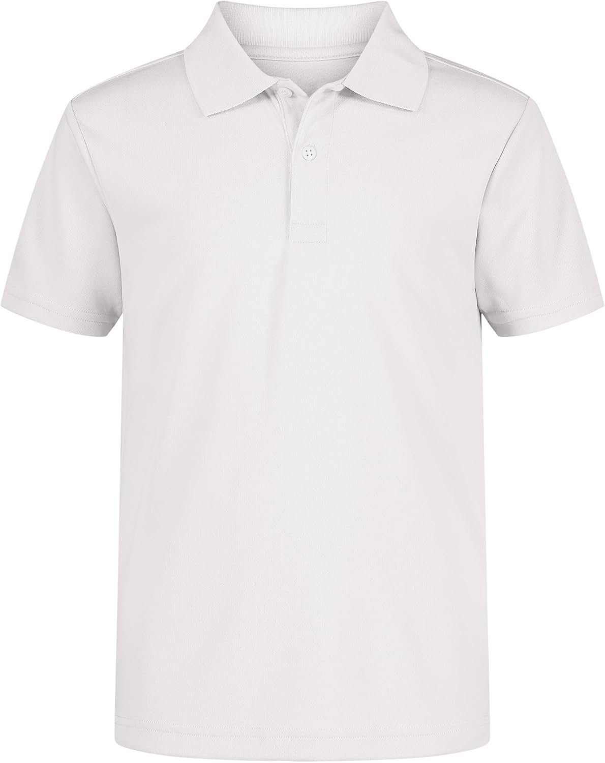 Nautica Boys’ School Uniform Short Sleeve Polo Shirt, Button Closure, Moisture Wicking Performance Material