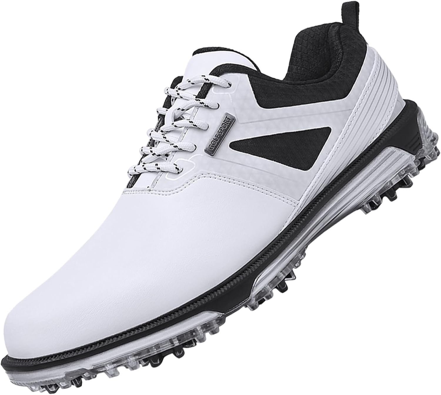 ULTIANT Men’s Golf Shoes Fixed Nailless Sole Waterproof Lightweight No-Slip Walking Shoes Size7.5-14