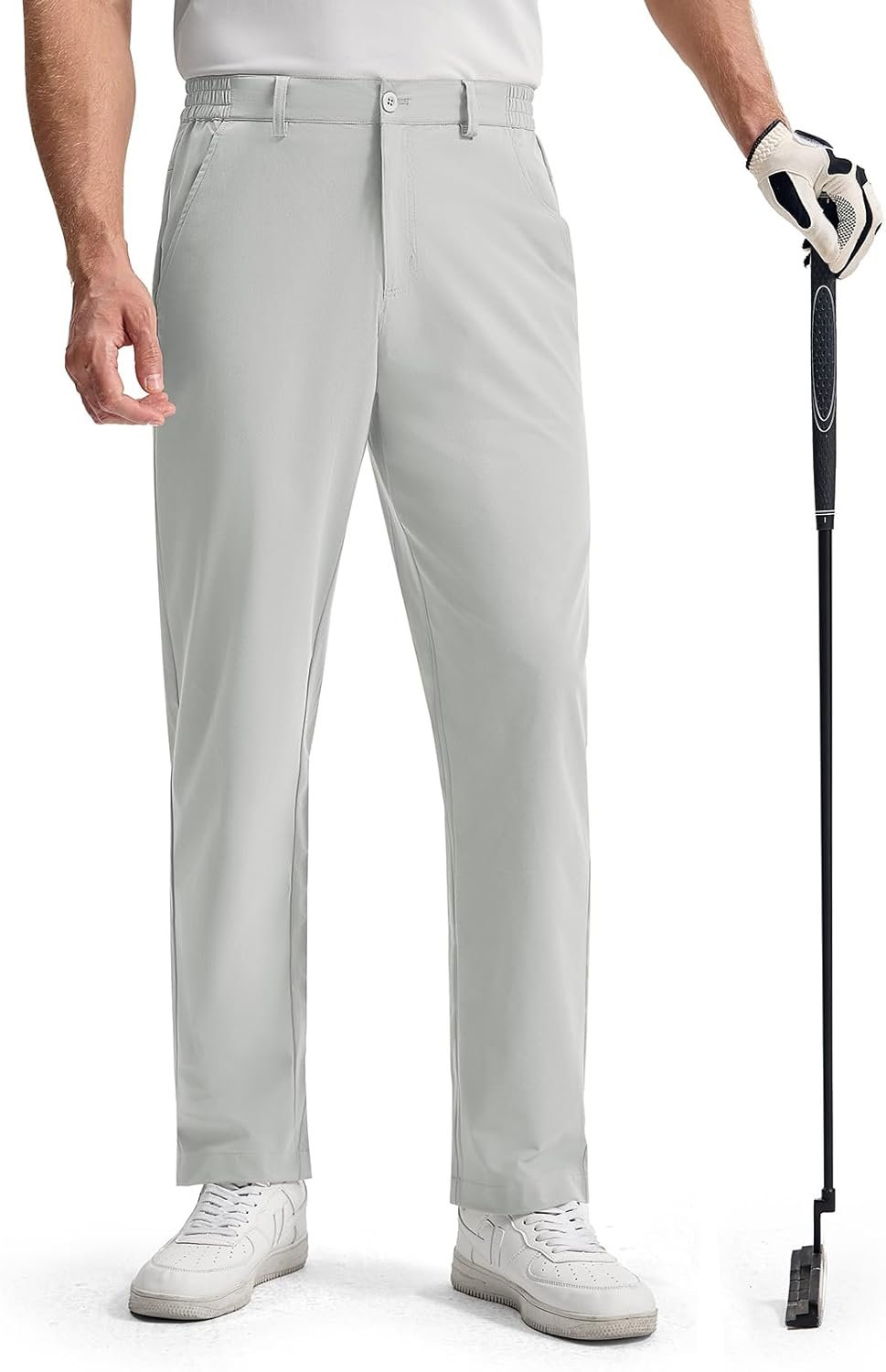 Rdruko Men’s Stretch Golf Pants Quick Dry Lightweight Casual Dress Pants with Pockets