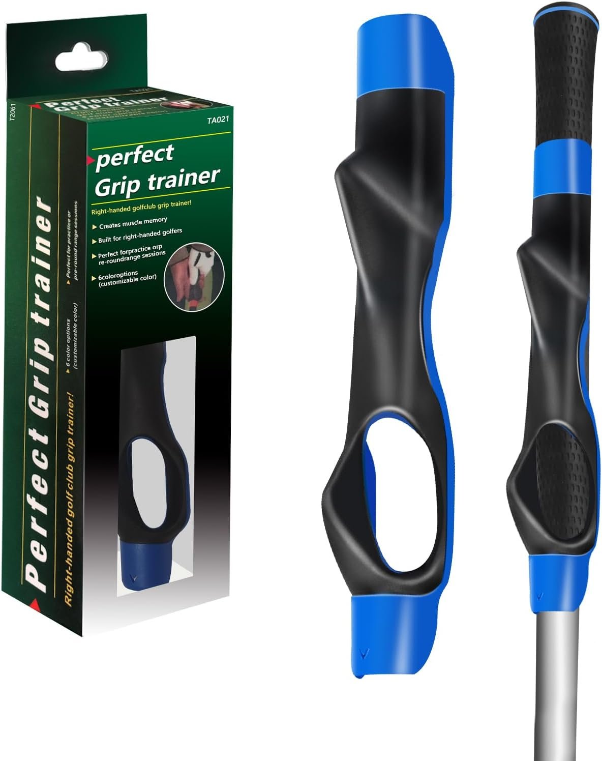 Golf Grip Trainer, Golf Training Aid – Adjustable Grip Trainer for Correct Hand Position, Left/Right Hand Golf Training Attachment for Hand Positioning, Golf Club Grip Kit