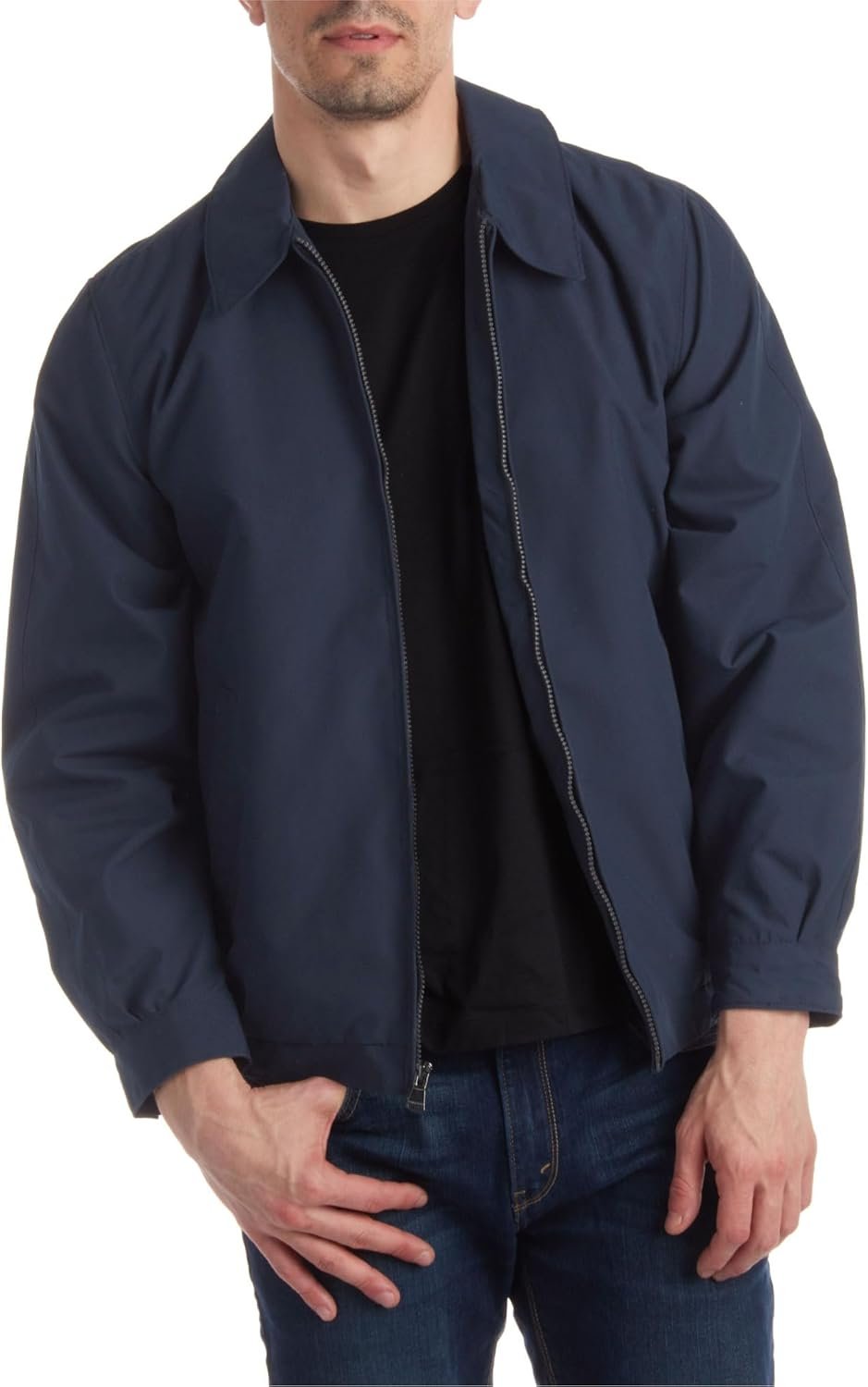 Perry Ellis Mens Golf Windbreaker Jacket – Soft Microfiber Water Resistant Zip Up Casual Windbreaker Jackets for Men