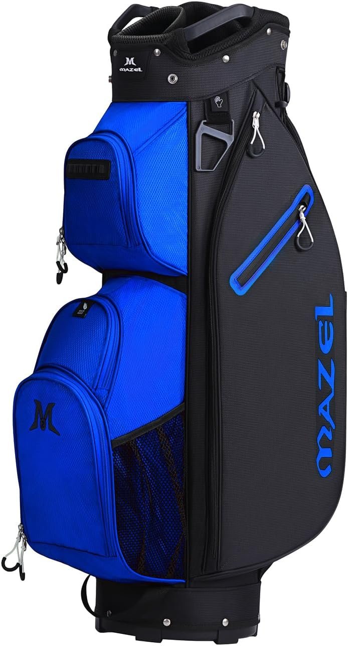 MAZEL Golf Cart Bag with 7-Way Full Length Dividers Top and 9 Pockets,Lightweight Golf Club Bag for Men & Women