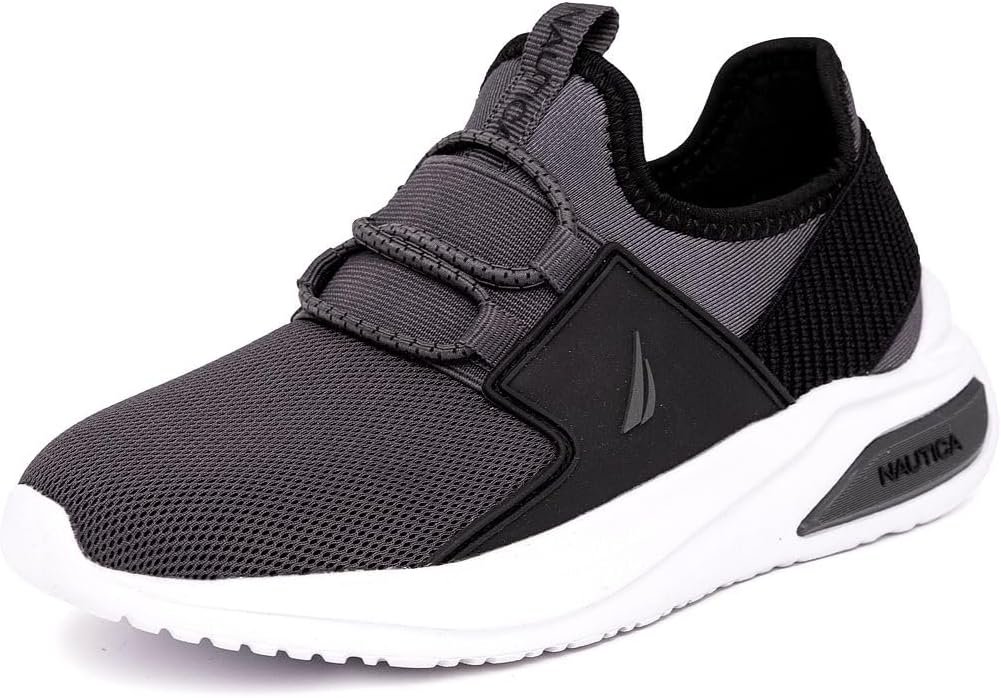 Nautica Kids Athletic Slip-On Sneakers – Comfortable Bungee Running Shoes for Boys and Girls – Stylish and Supportive Footwear for Active Kids (Big Kid/Little Kid/Toddler)