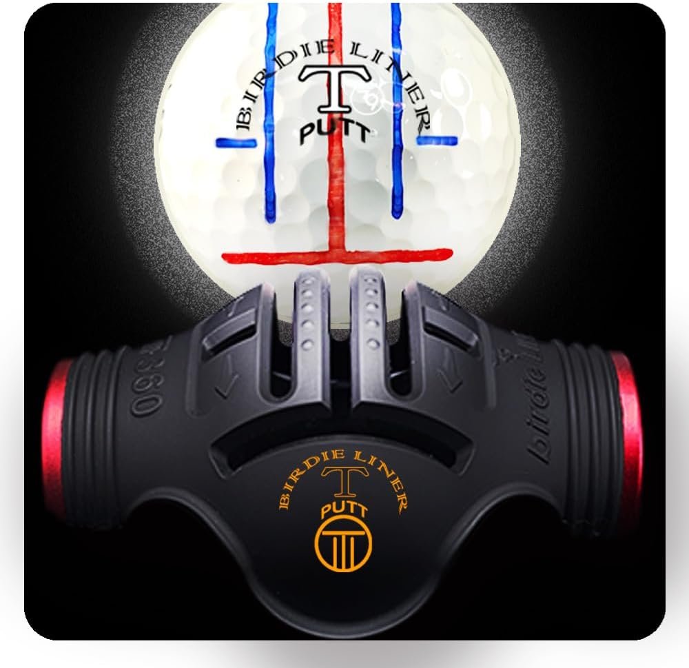 BIRDIE79 360-Degree Golf Ball Marker Alignment Tool Kit with 3-Color Pens and Gift Box.