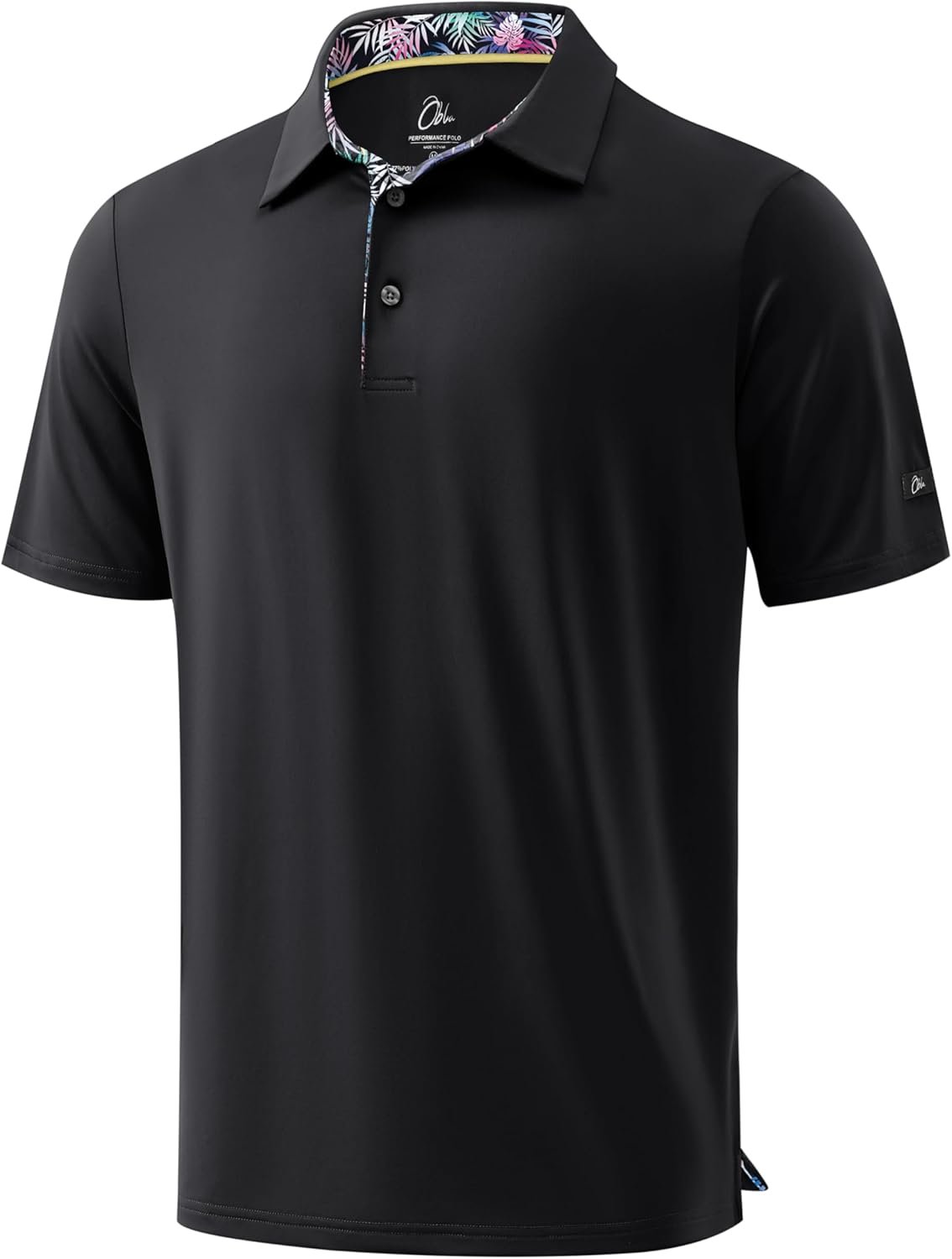 Obla Mens Golf Shirt Short Sleeve Dry Fit Moisture Wicking Performance Athletic Casual Work Collared Polo Shirts for Men