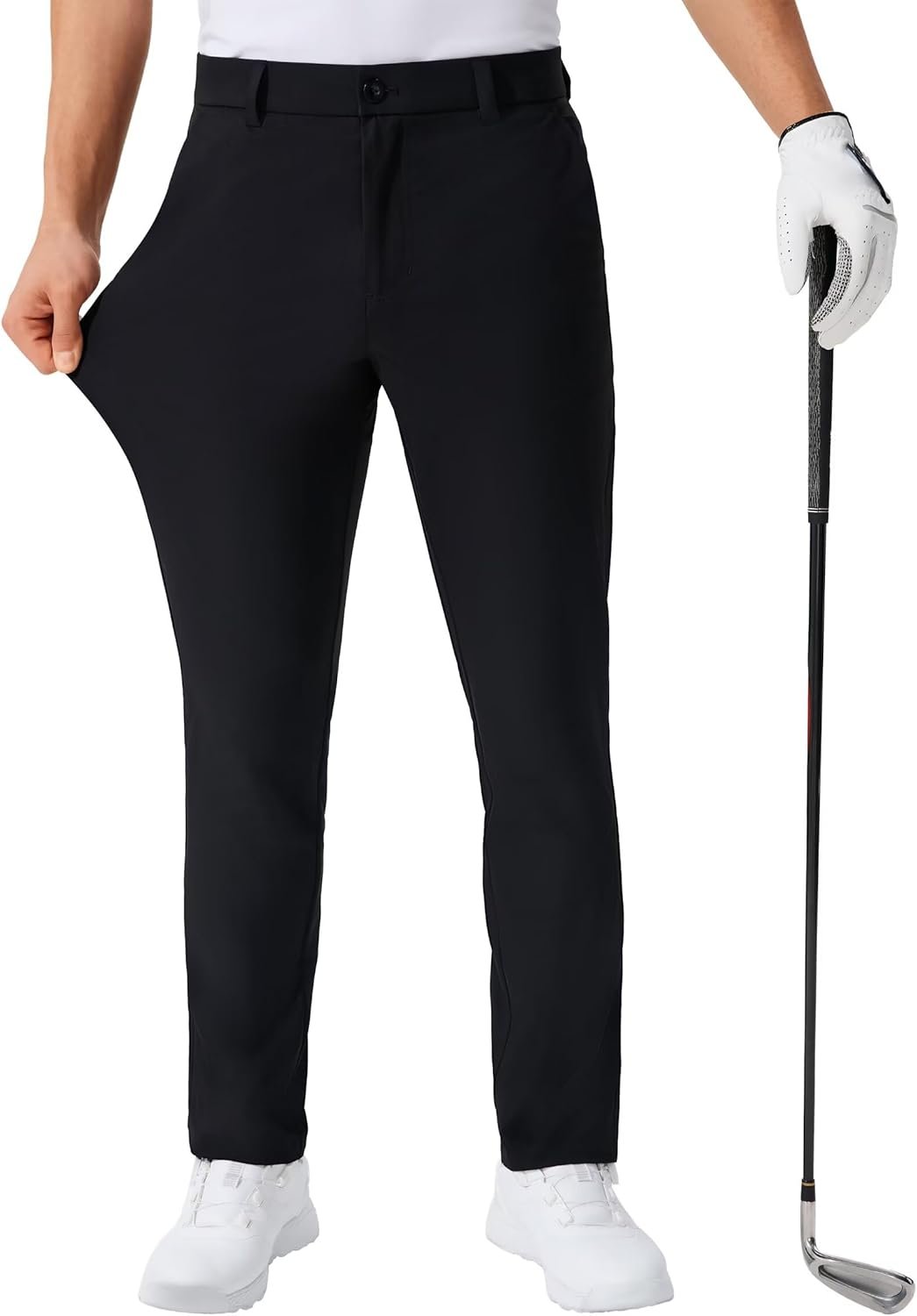 QPNGRP Men’s Golf Pants 30″/32″/34″ Inseam Lightweight Stretch Work Dress Pants