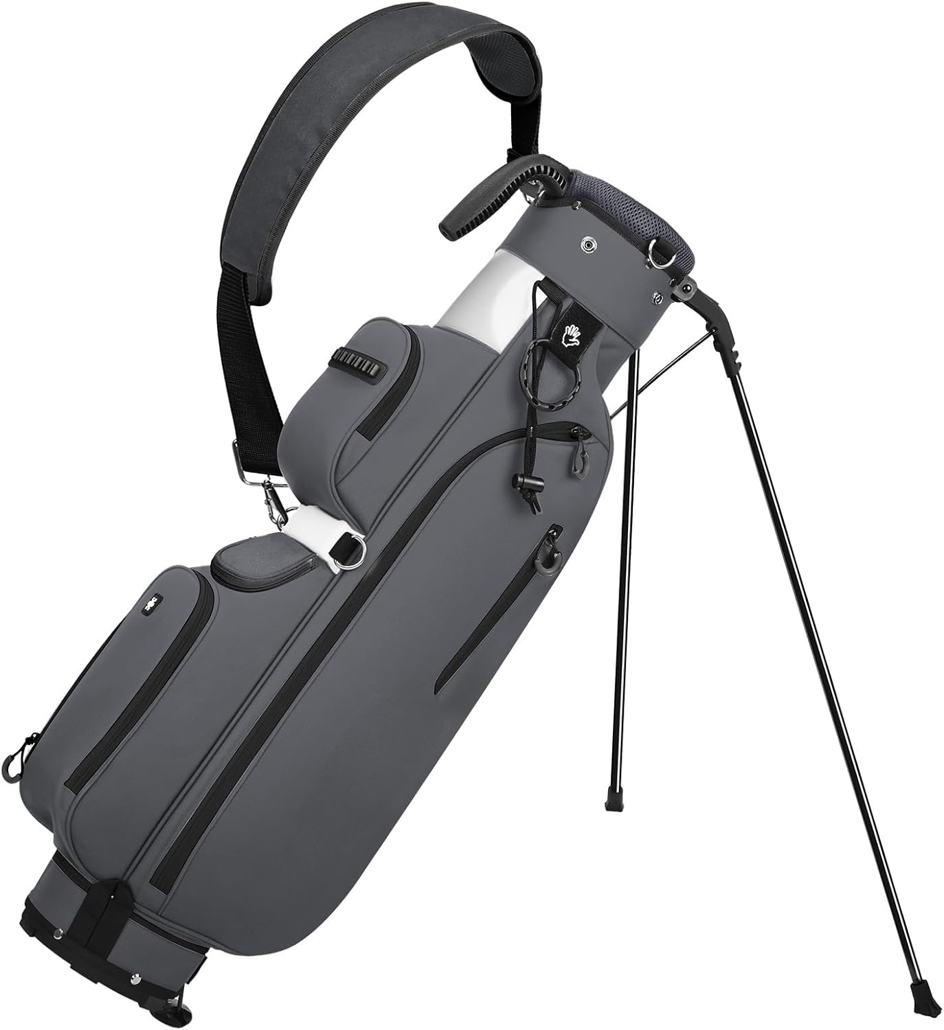 Golf Stand Bag, Lightweight Par 3 Golf Bag with 3 Way Dividers 900D Weatherproof Oxford, 3.7lbs Compact Yet Spacious Pitch N Putt for Driving Range, Cooler Pockets