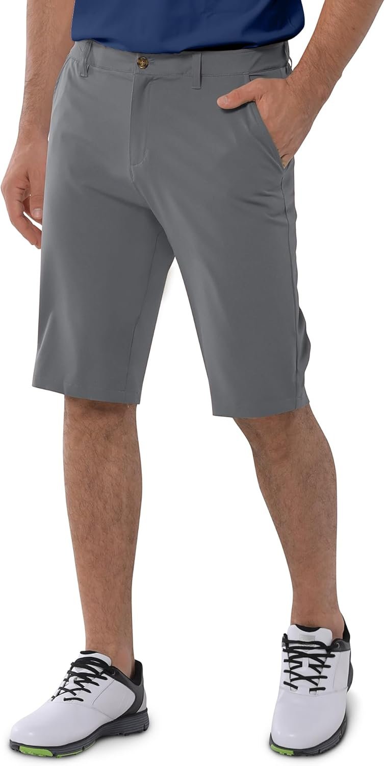 33,000ft Men’s Golf Shorts Dry Fit, Lightweight Quick Dry Golf Stretch Shorts with Pockets 11″ Inseam for Travel Casual
