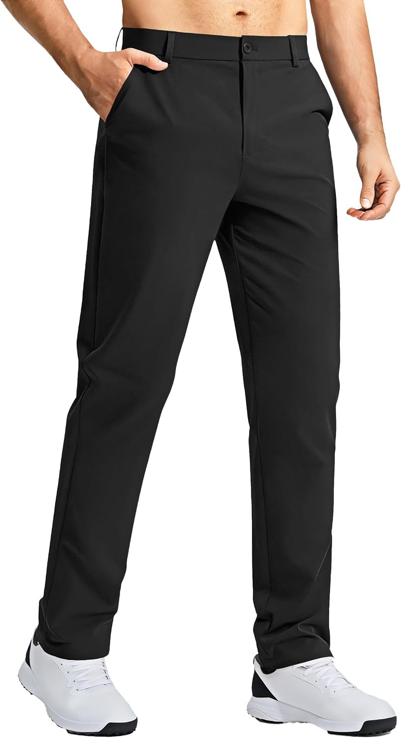 Men’s Golf Pants 30″/32″/34″ Comfy Work Dress Pants Lightweight Quick Dry Casual Slack with Pockets