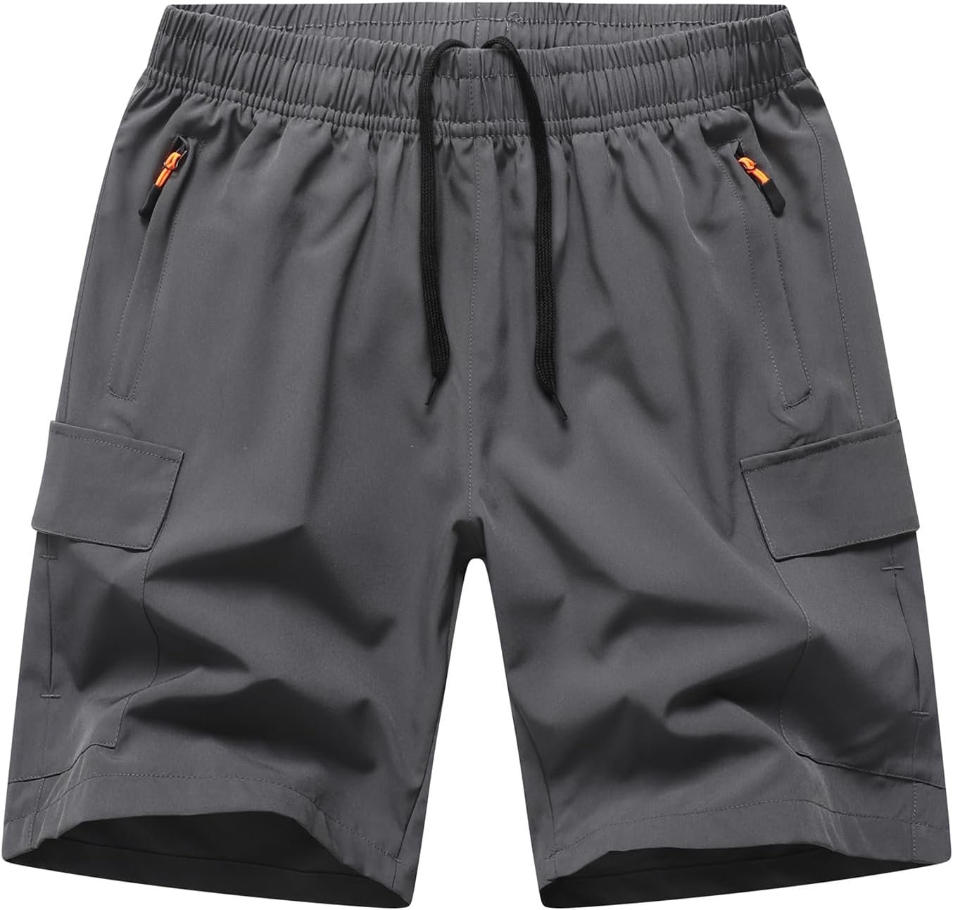Boys Cargo Shorts, Outdoor Quick Dry Hiking Shorts, Lightweight Athletic Short with Zipper Pockets